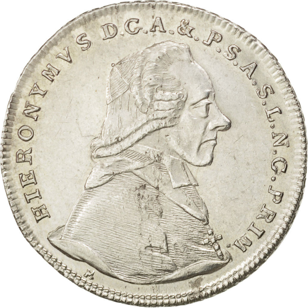 Coin, AUSTRIAN STATES, SALZBURG, Hieronymus, 20 Kreuzer, 1802, MS(60-62)