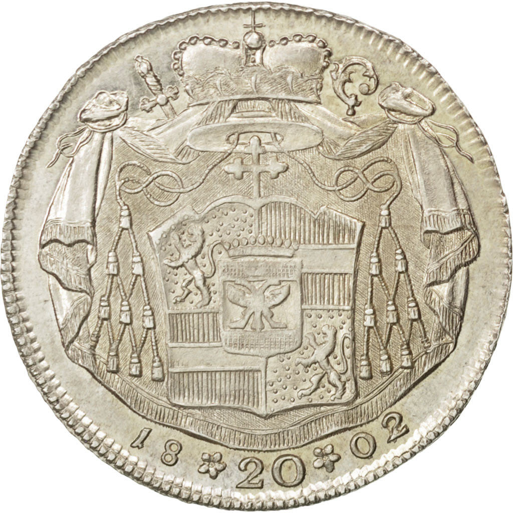 Coin, AUSTRIAN STATES, SALZBURG, Hieronymus, 20 Kreuzer, 1802, MS(60-62)