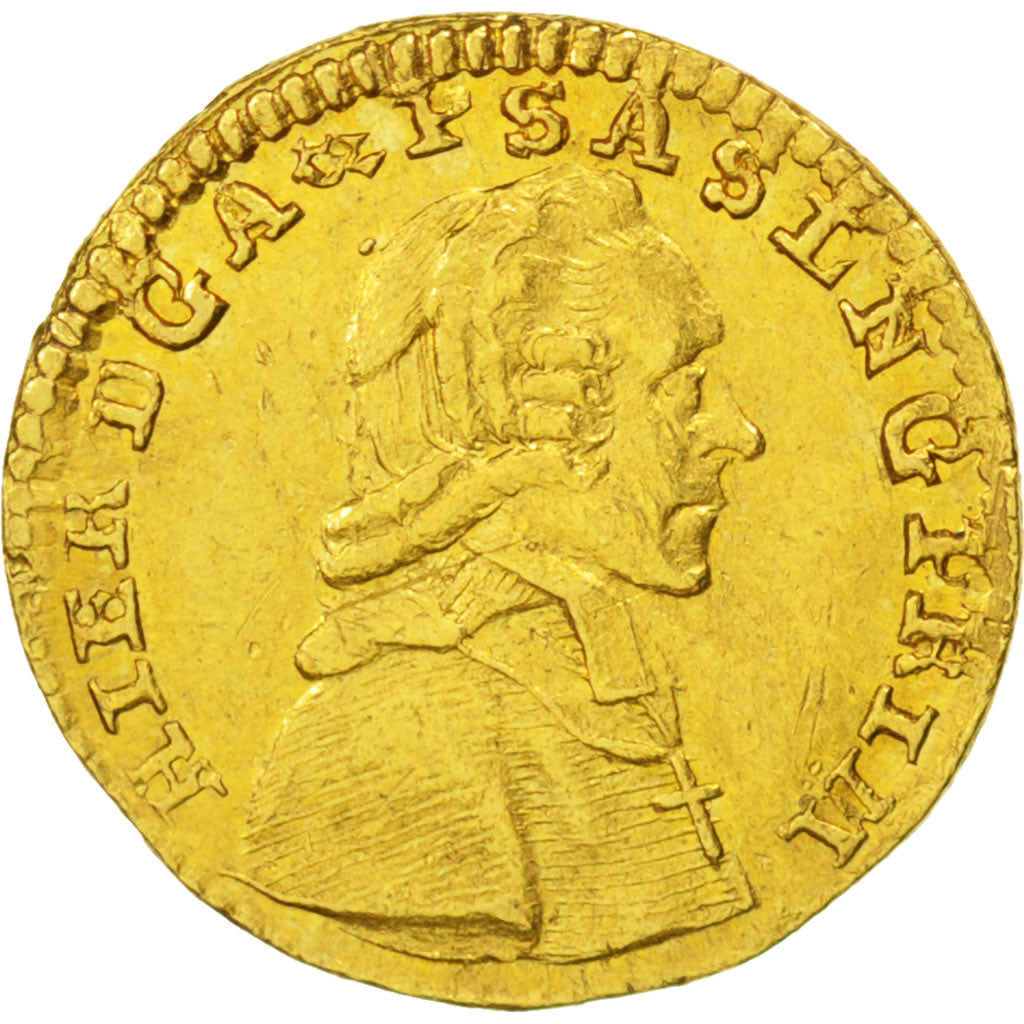 AUSTRIAN STATES, 1/4 Ducat, 1782, KM #443, AU(50-53), Gold, 0.86