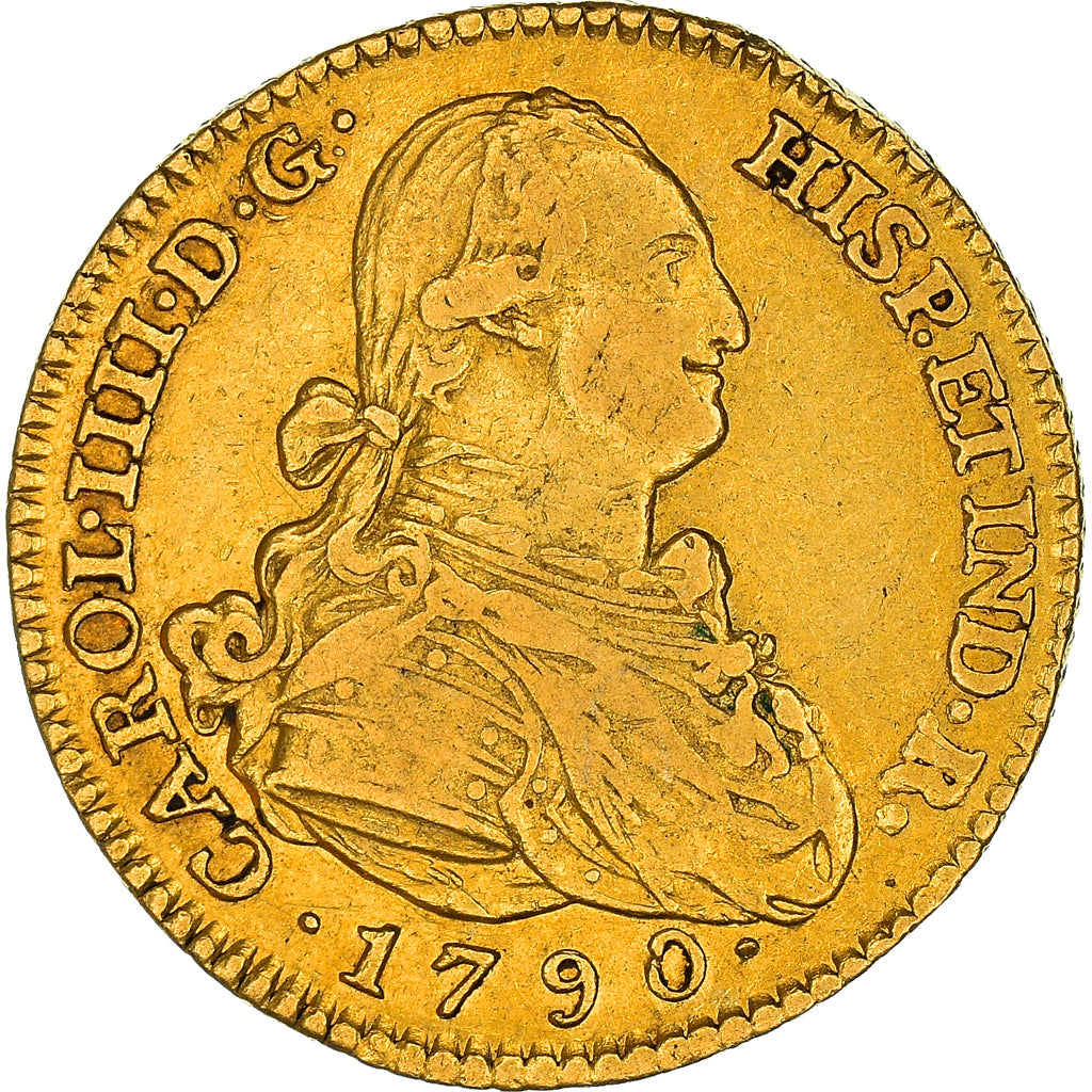 Monnaie, Espagne, Charles IV, 2 Escudos, 1790, Madrid, TTB+, Or, KM:435.1