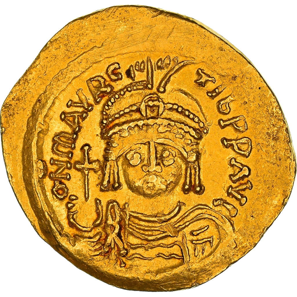 Coin, Maurice Tiberius, Solidus, 583-602, Constantinople, AU(55-58), Gold