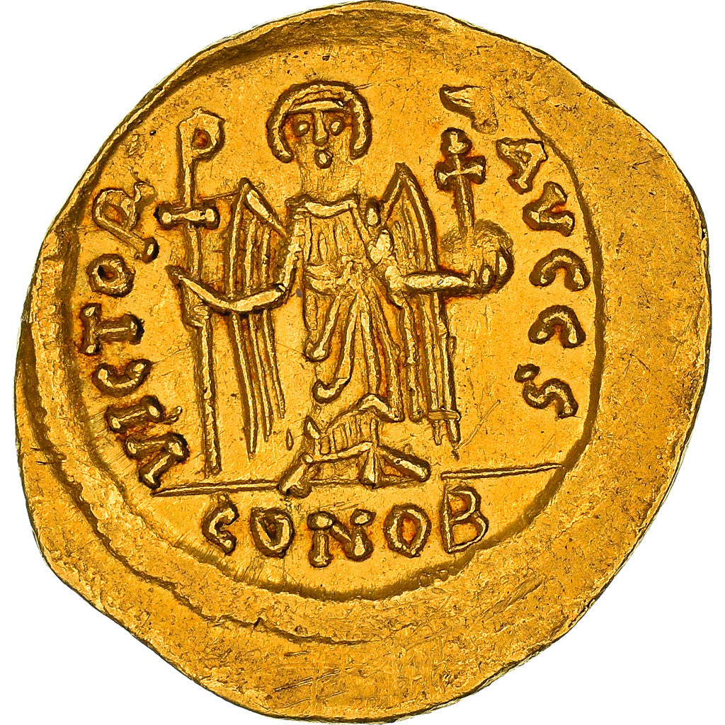 Coin, Maurice Tiberius, Solidus, 583-602, Constantinople, AU(55-58), Gold