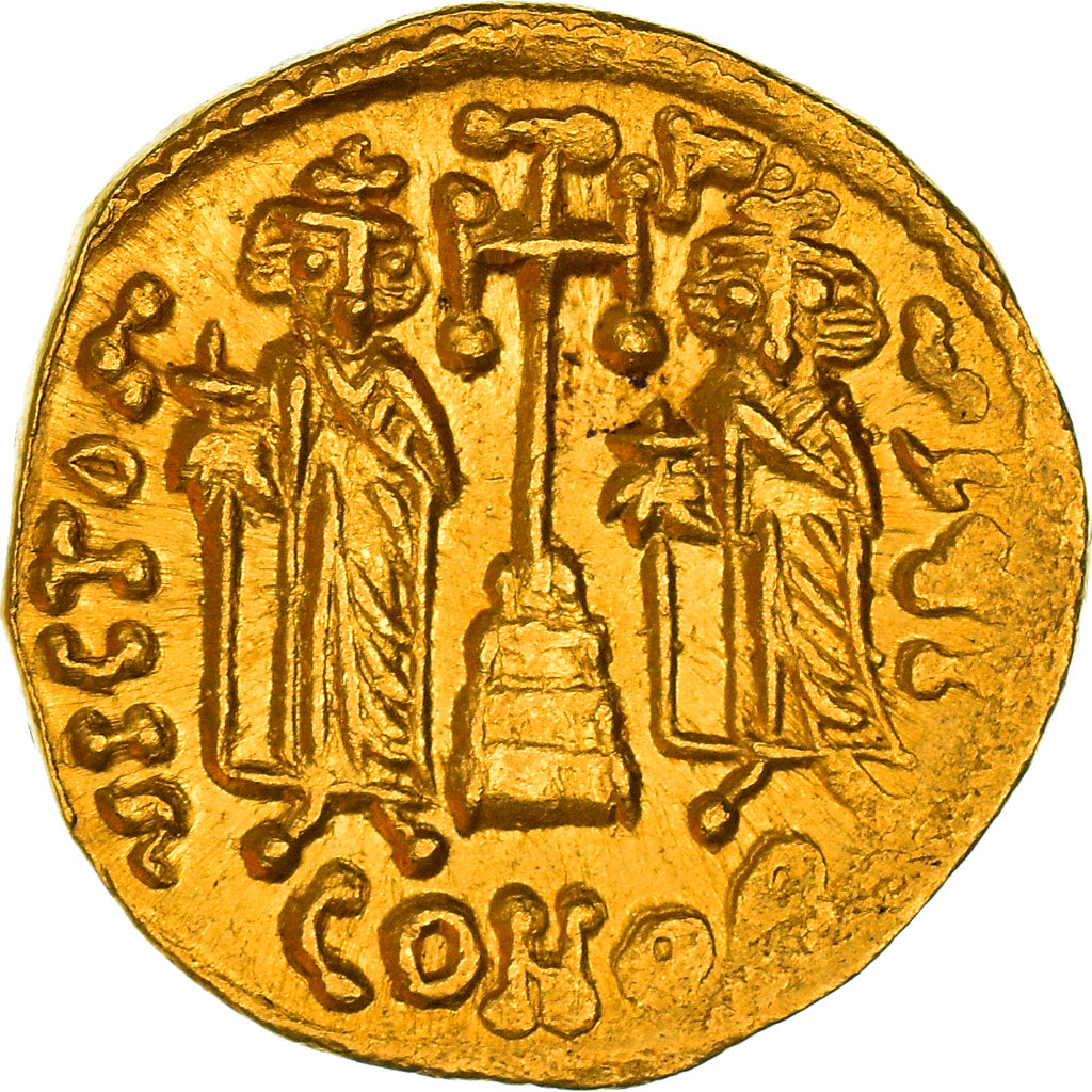 Moneta, Constantine IV, Solidus, Constantinople, EF(40-45), Złoto, Sear:1154