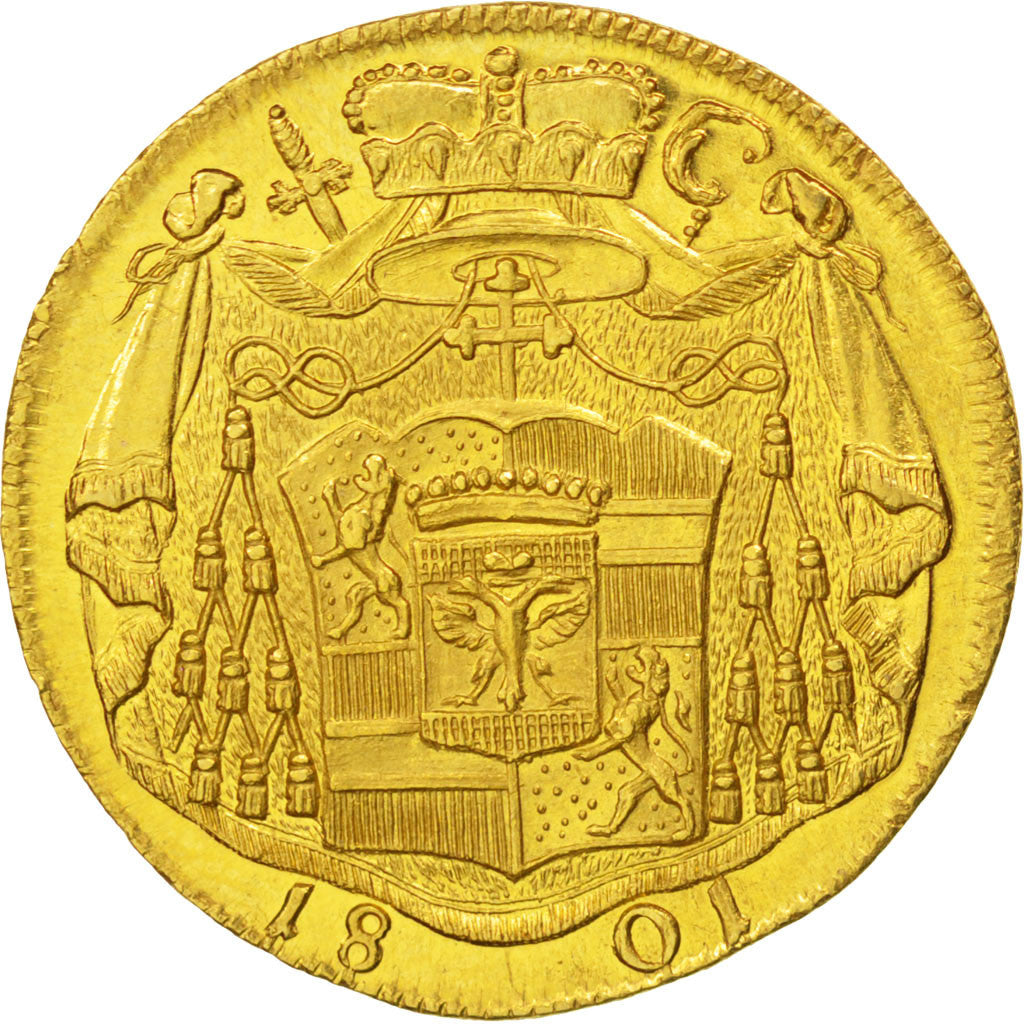 AUSTRIAN STATES, Ducat, 1801, KM #463, graded, PCGS, MS(60-62), Gold, 3.46