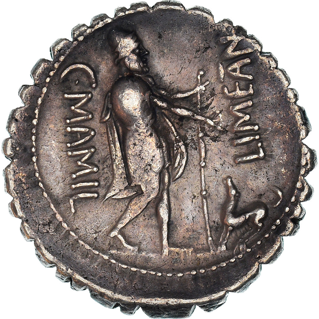 Coin, Mammia, Denarius, Roma, AU(55-58), Silver