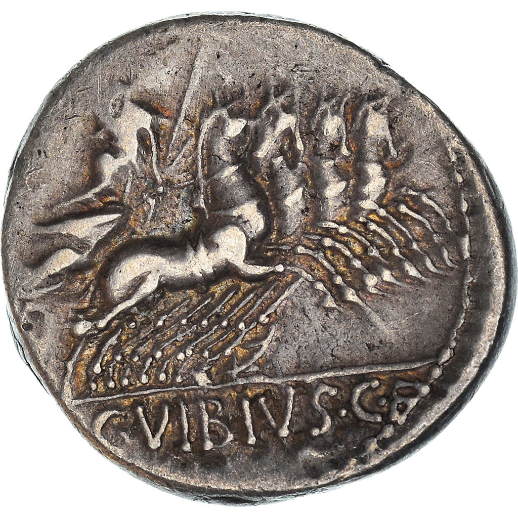 Coin, Vibia, Denarius, 90 BC, Roma, AU(50-53), Silver, Cohen:2