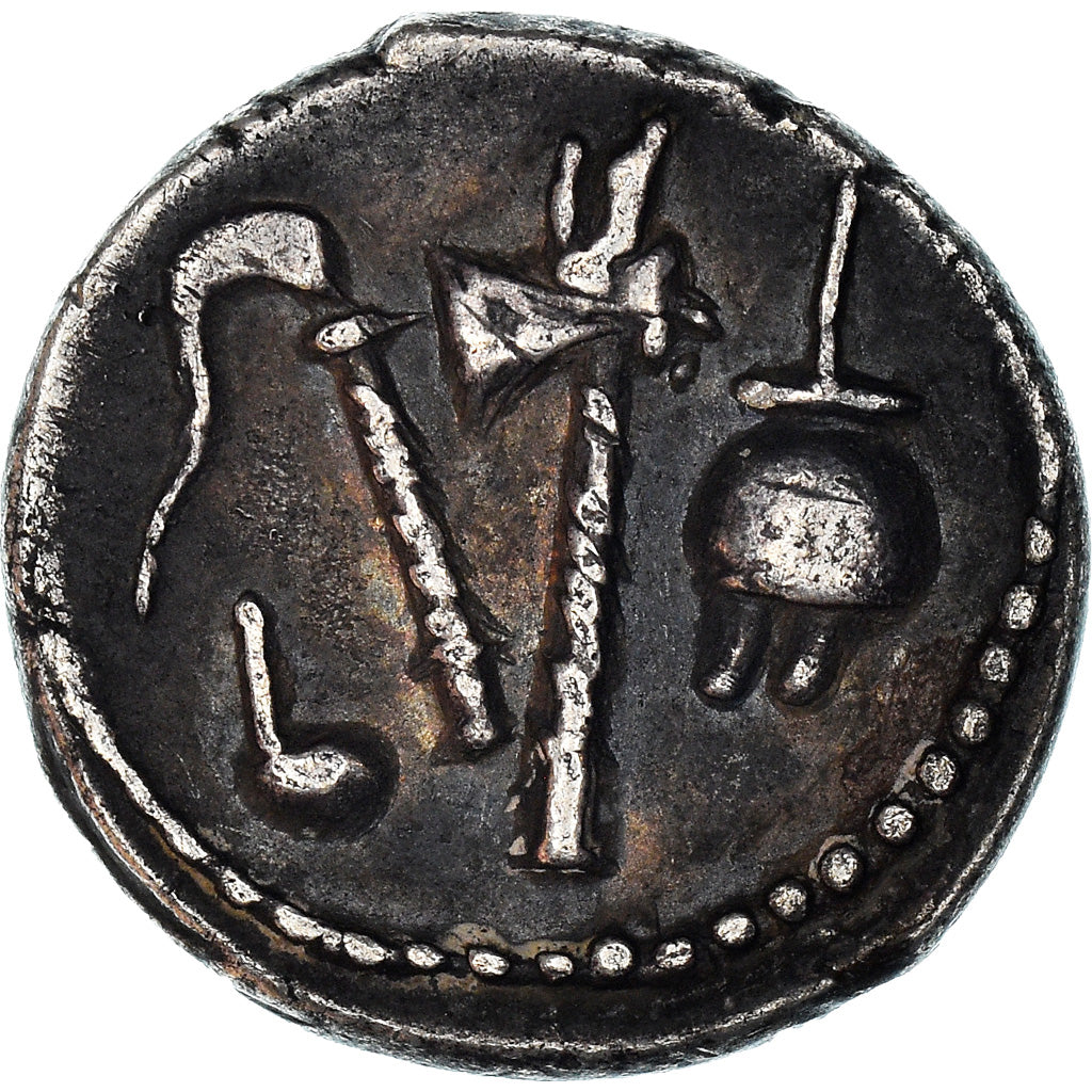 Moneda, Julius Caesar, Denarius, MBC+, Plata, Crawford:443/1