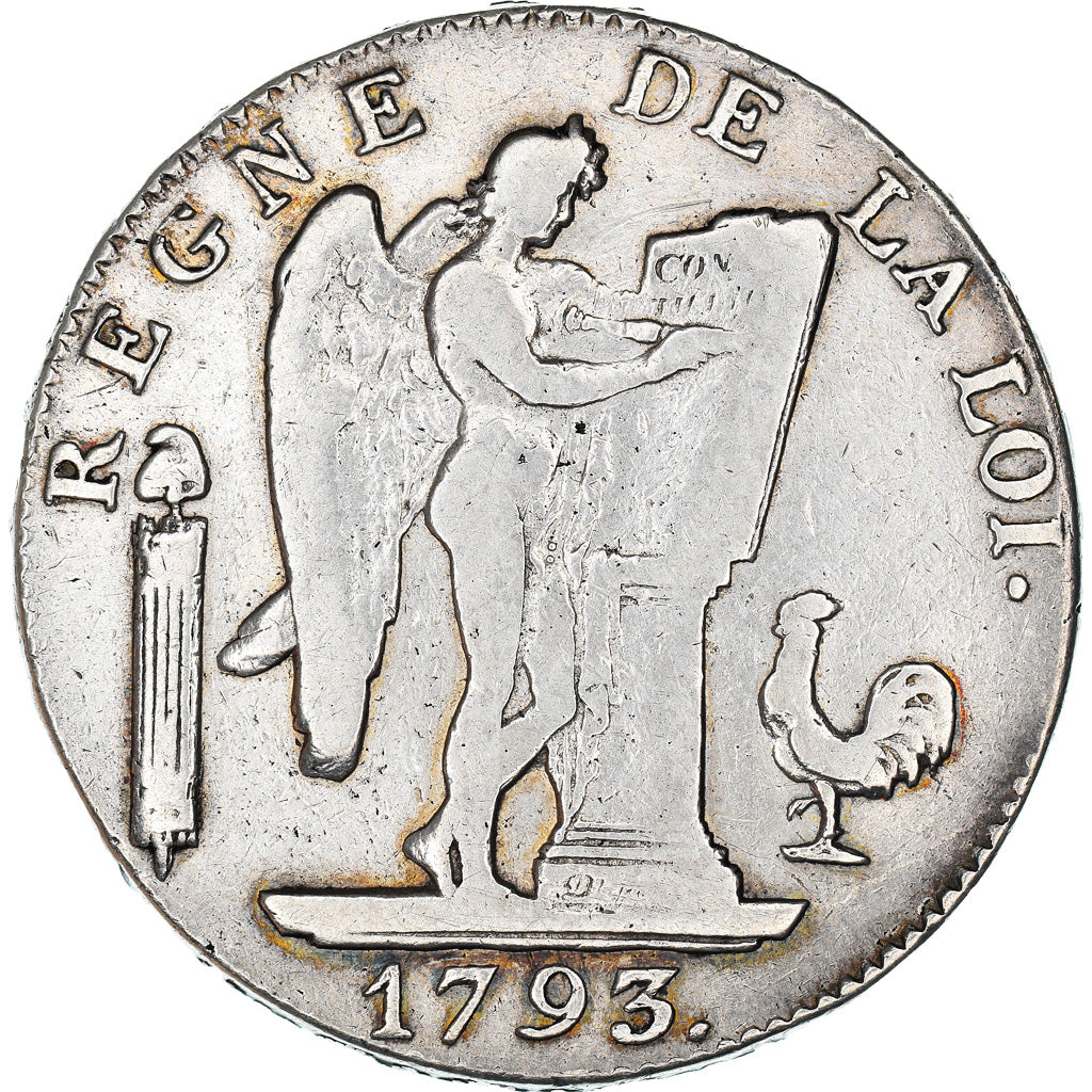 Monnaie, France, Écu de 6 livres françoise, 6 Livres, 1793 - AN II, Metz, TB+