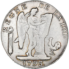 Monnaie, France, Écu de 6 livres françoise, 6 Livres, 1793 - AN II, Metz, TB+