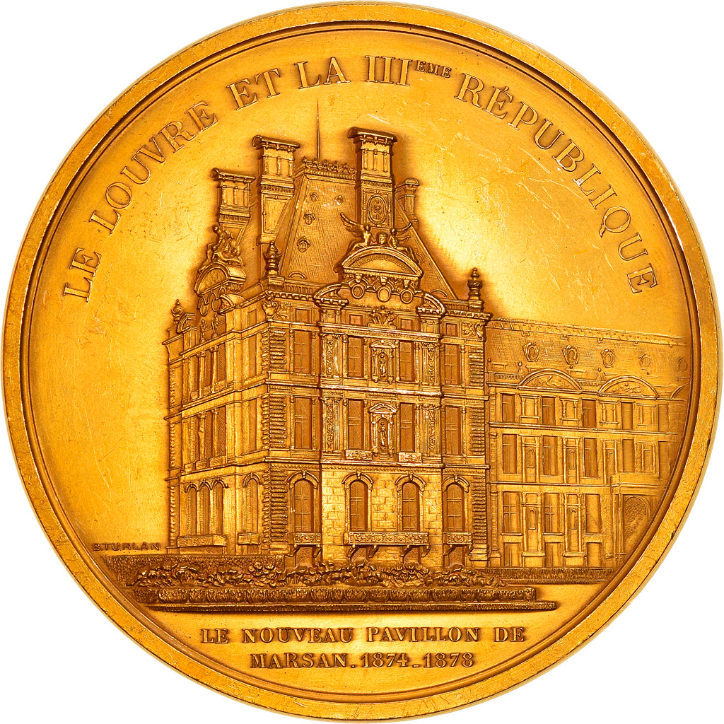 Frankrijk, Medaille, Le Louvre, Le Pavillon de Marsan, Hector Lefuel, Arts &