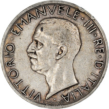Coin, Italy, Vittorio Emanuele III, 5 Lire, 1929, Rome, VF(30-35), Silver