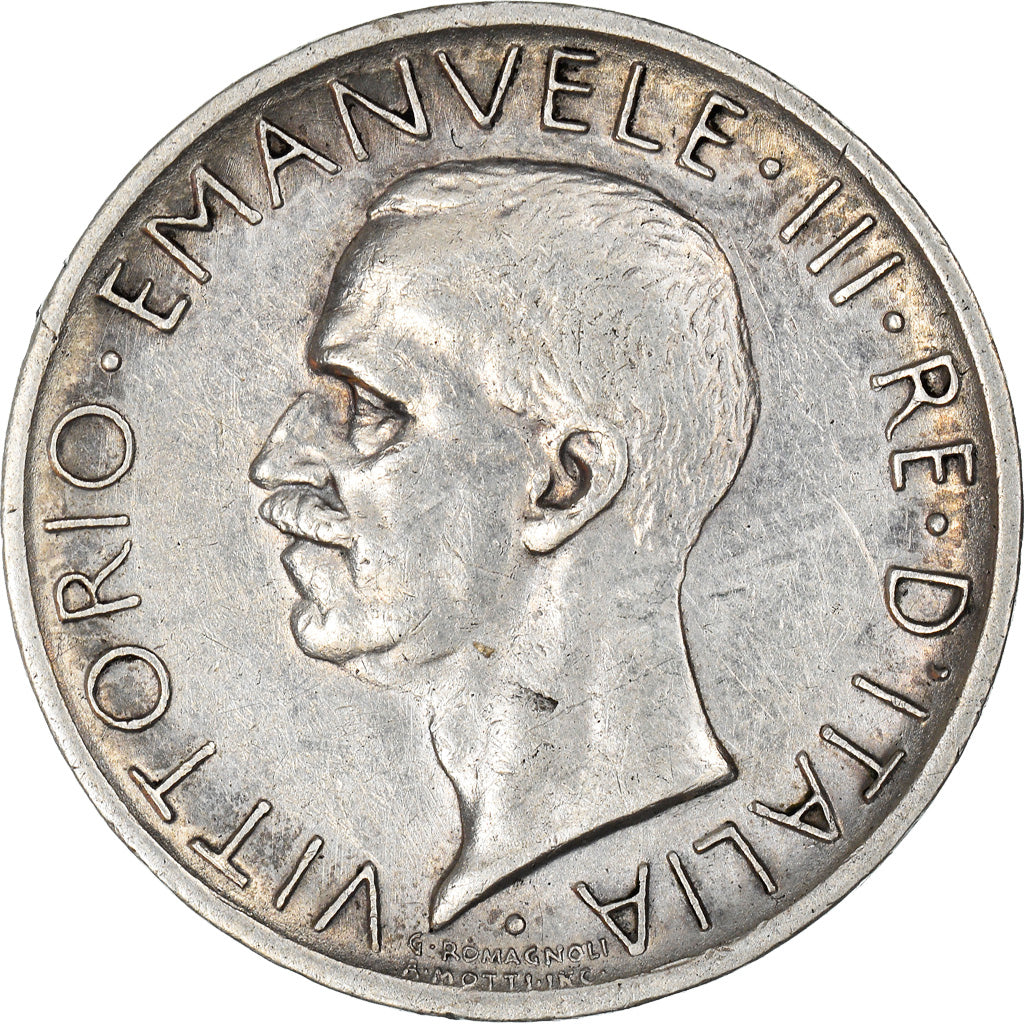 Moneta, Italia, Vittorio Emanuele III, 5 Lire, 1929, Rome, MB+, Argento, KM:67.2