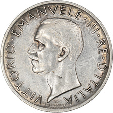 Moneta, Italia, Vittorio Emanuele III, 5 Lire, 1929, Rome, MB+, Argento, KM:67.2