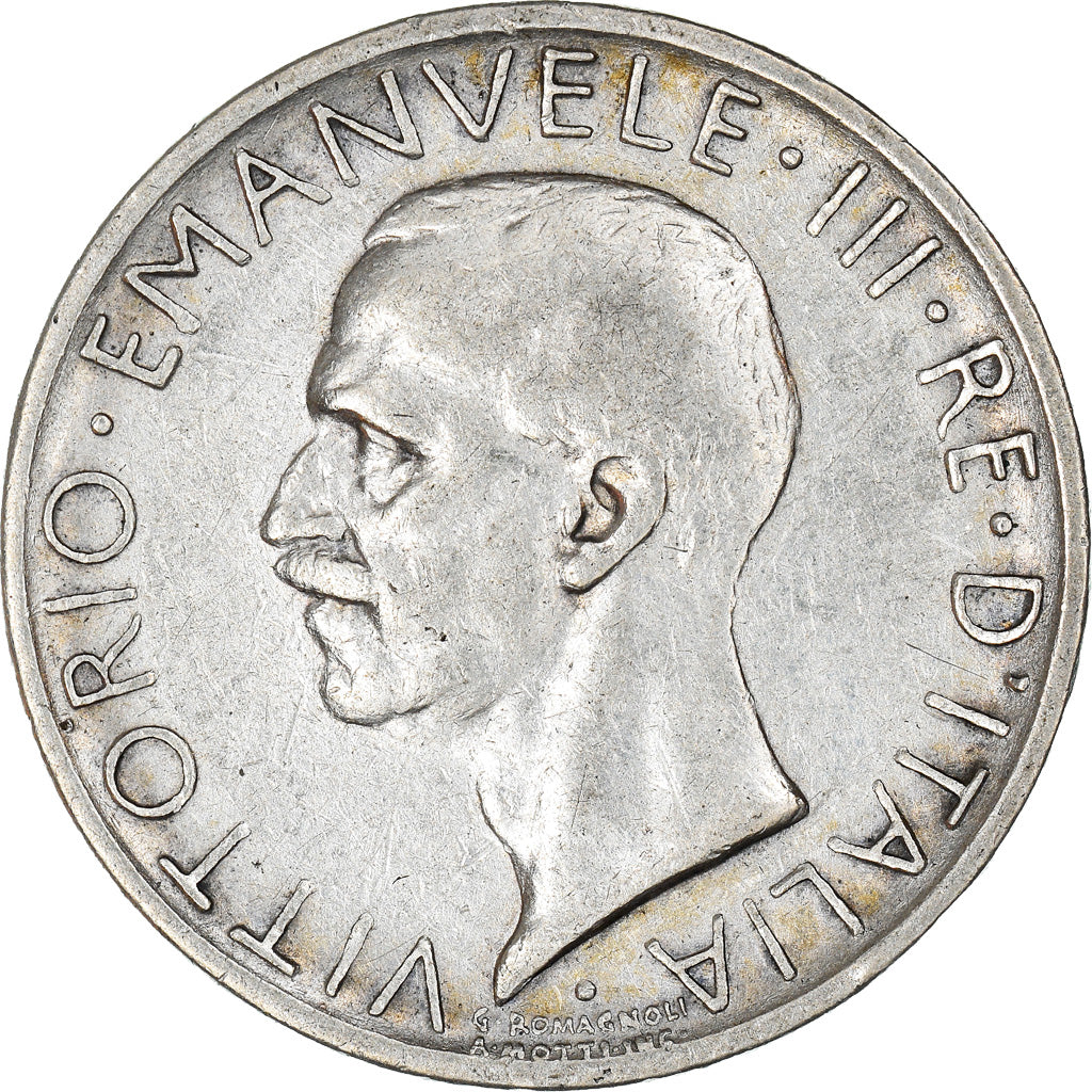 Moneta, Italia, Vittorio Emanuele III, 5 Lire, 1929, Rome, MB+, Argento, KM:67.2