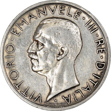 Moeda, Itália, Vittorio Emanuele III, 5 Lire, 1929, Rome, VF(30-35), Prata