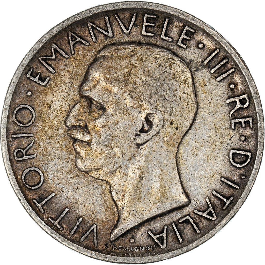 Coin, Italy, Vittorio Emanuele III, 5 Lire, 1930, Rome, VF(30-35), Silver
