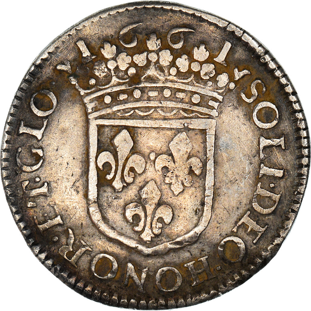 Moneta, Francia, ORANGE - NASSAU, Guillaume III, 1/12 Ecu, 1661, Orange, MB+