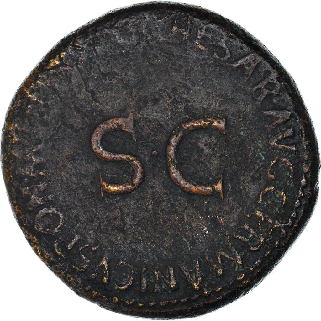 Coin, Nero and Drusus Caesars, Dupondius, Rome, VF(30-35), Bronze, RIC:49
