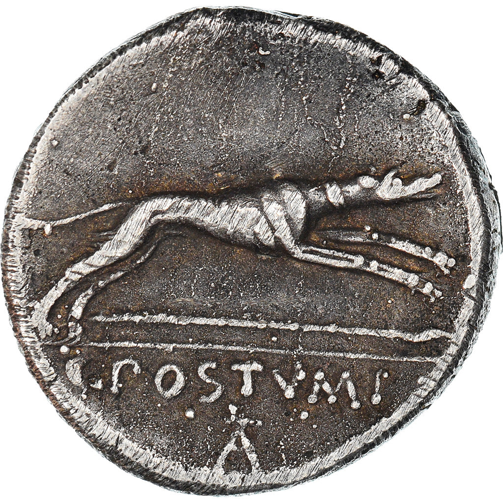Münze, Postumia, Denarius, Roma, SS, Silber