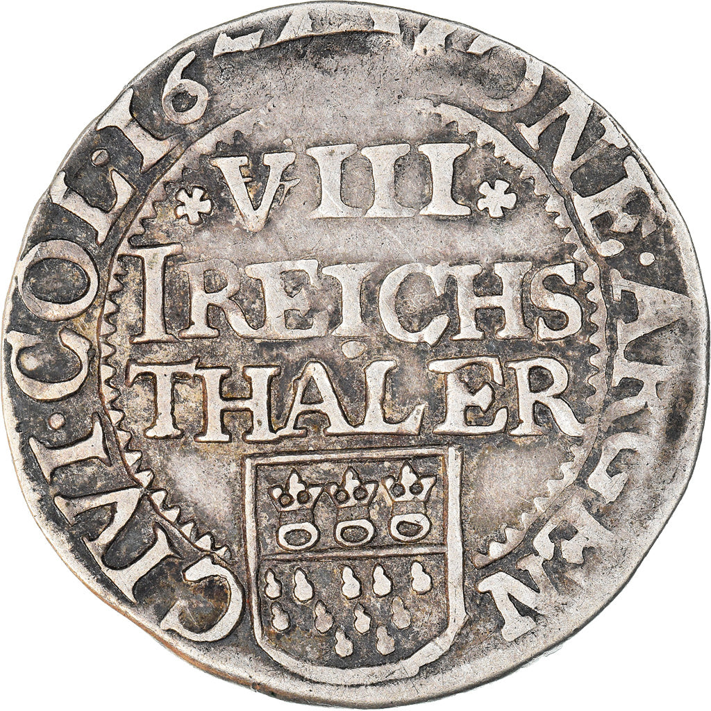 Coin, German States, COLOGNE, 1/8 Thaler, 1671, Cologne, EF(40-45), Silver