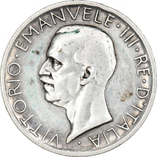 Moneda, Italia, Vittorio Emanuele III, 5 Lire, 1926, Rome, MBC, Plata, KM:67.1