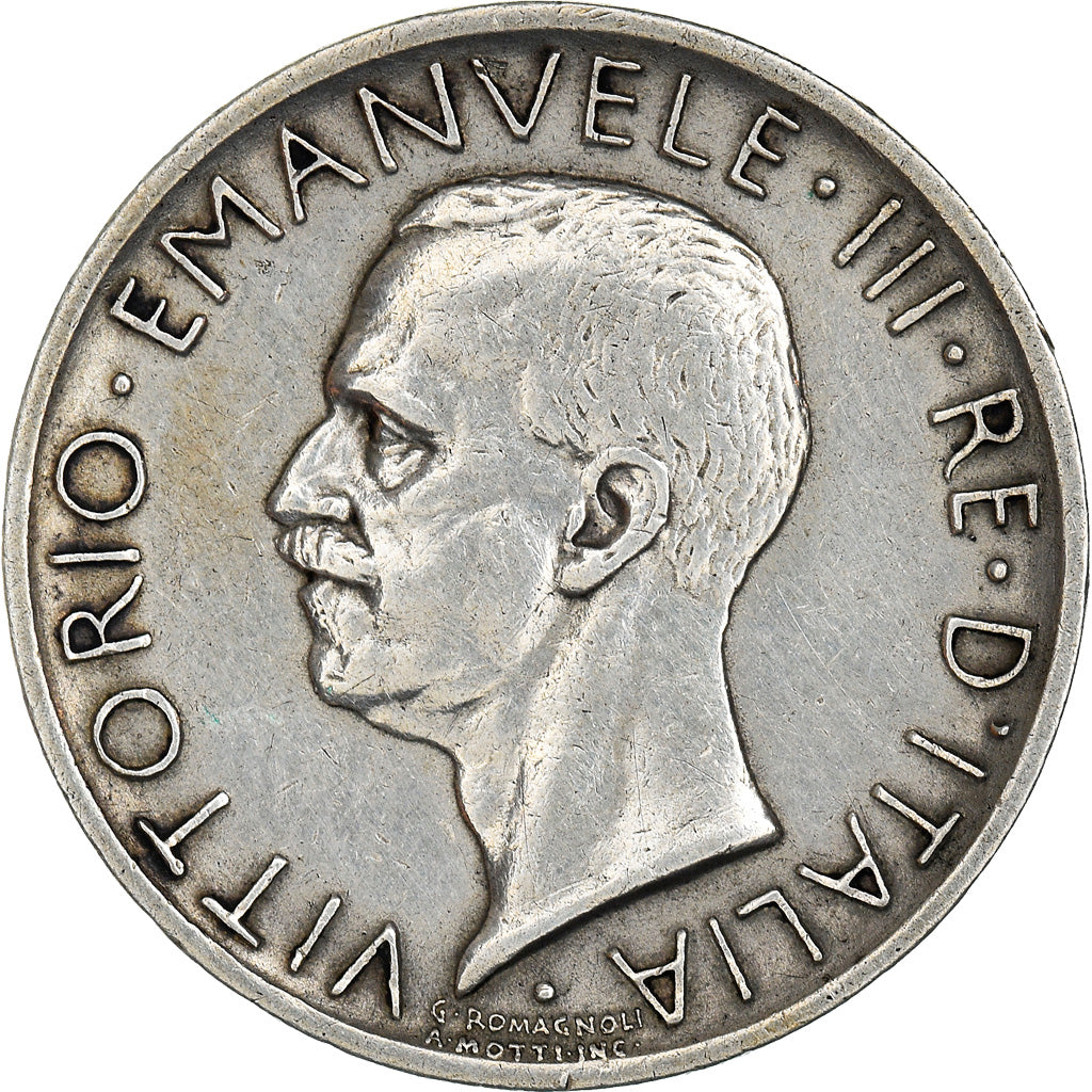 Coin, Italy, Vittorio Emanuele III, 5 Lire, 1928, Rome, EF(40-45), Silver