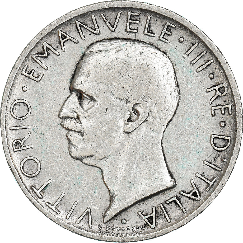 Coin, Italy, Vittorio Emanuele III, 5 Lire, 1930, Rome, VF(20-25), Silver