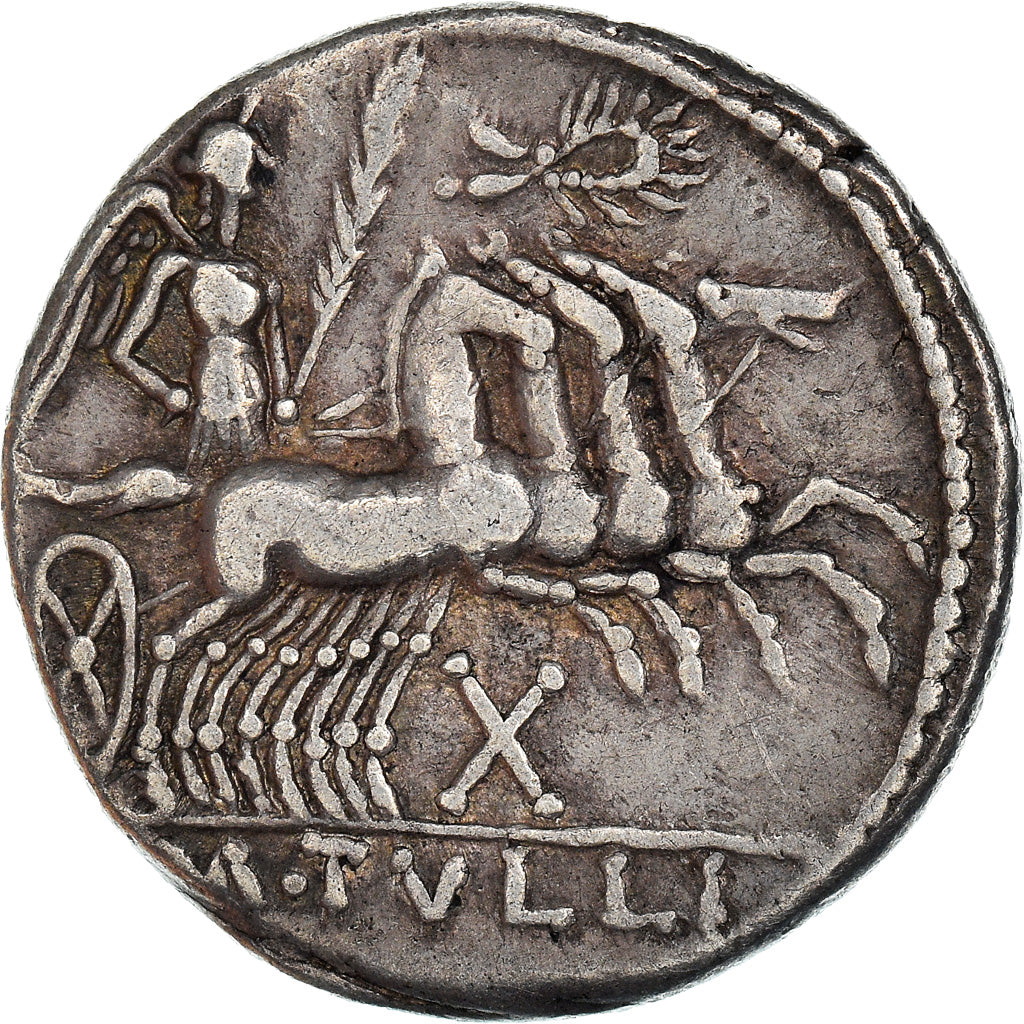 Coin, Tullia, Denarius, 120 BC, Roma, AU(55-58), Silver, Babelon:1