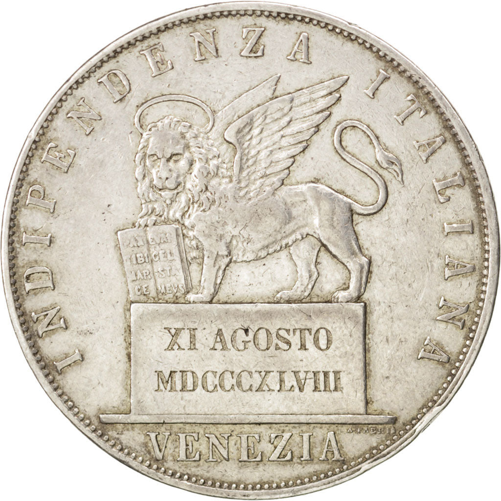 ITALIAN STATES, 5 Lire, 1848, KM #803, EF(40-45), Silver, 37.5, 24.81