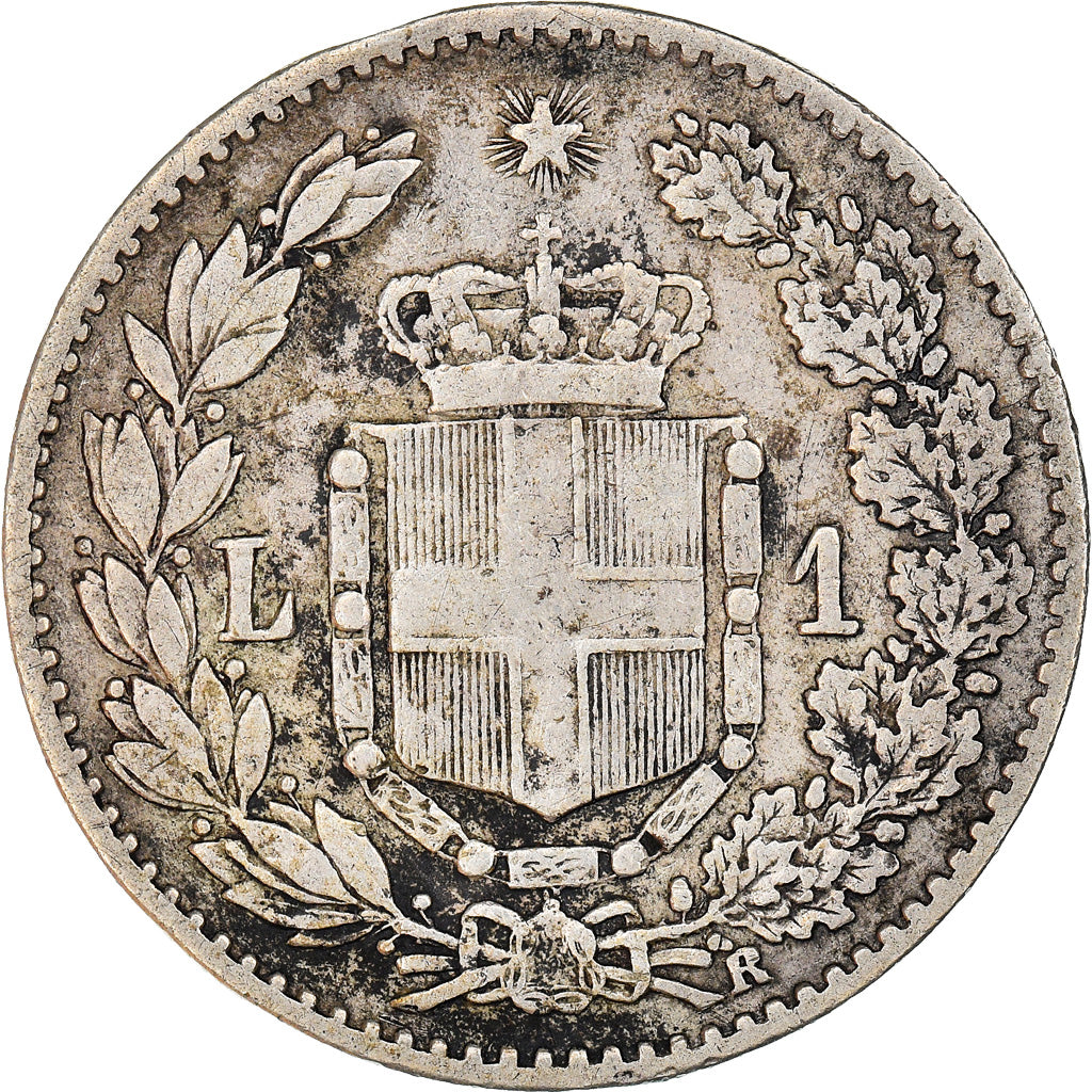 Coin, Italy, Umberto I, Lira, 1886, Rome, VF(20-25), Silver, KM:24.1