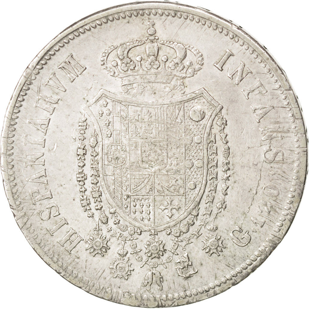 Coin, ITALIAN STATES, NAPLES, Ferdinando I, 120 Grana, 1818, EF(40-45), Silver