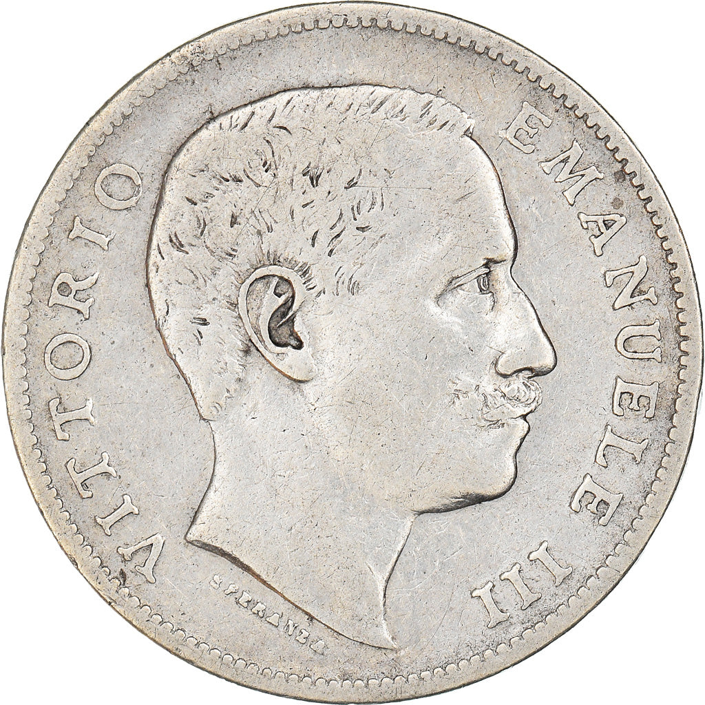 Monnaie, Italie, Vittorio Emanuele III, Lira, 1902, Rome, TB, Argent, KM:32