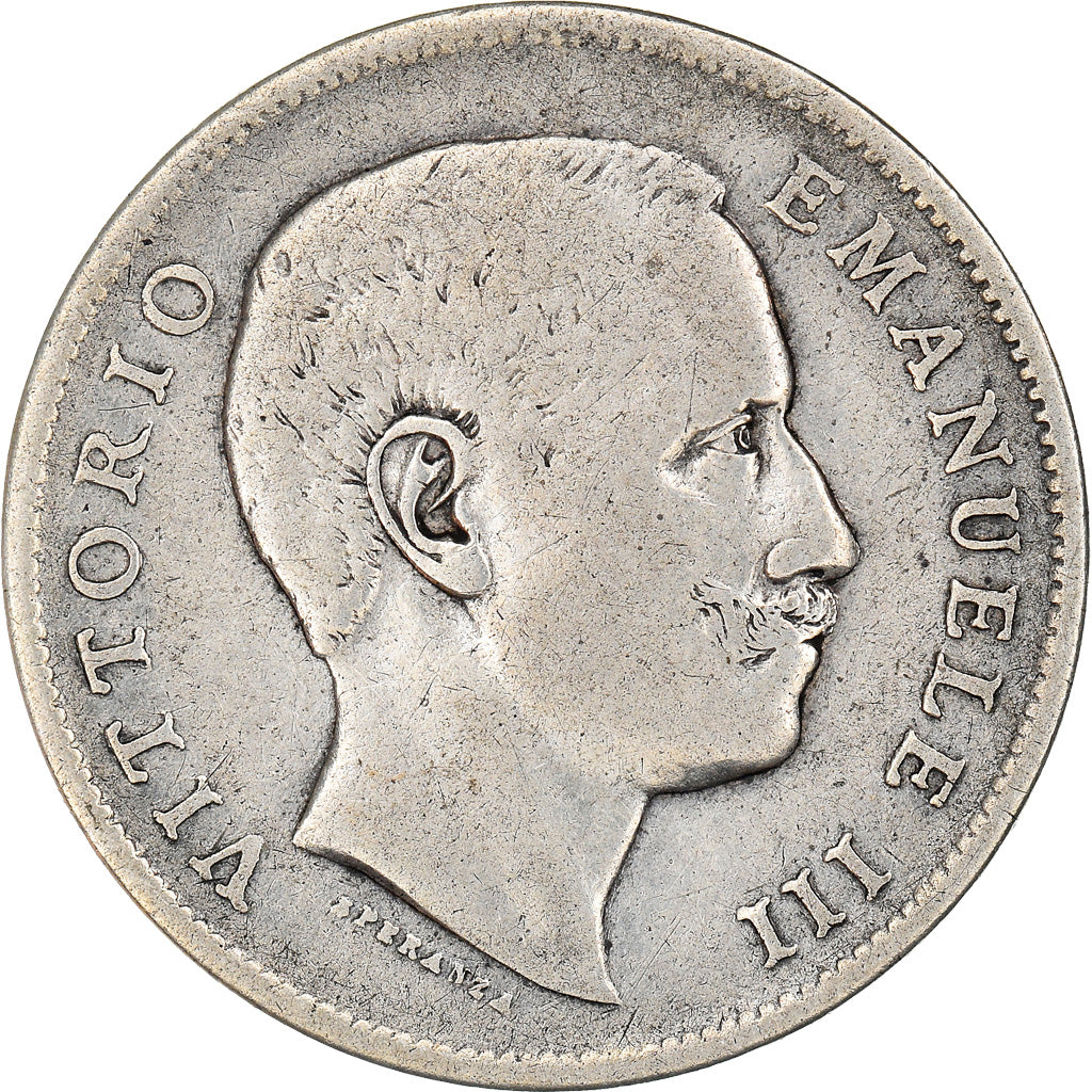 Moeda, Itália, Vittorio Emanuele III, Lira, 1906, Rome, VF(20-25), Prata, KM:32