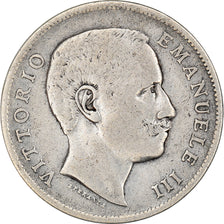 Moeda, Itália, Vittorio Emanuele III, Lira, 1906, Rome, VF(20-25), Prata, KM:32