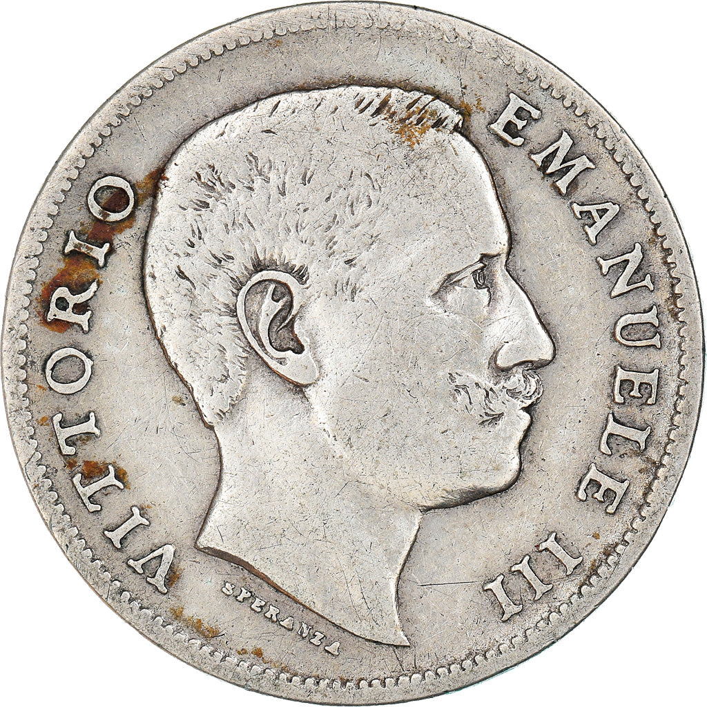 Moneta, Italia, Vittorio Emanuele III, Lira, 1906, Rome, MB, Argento, KM:32