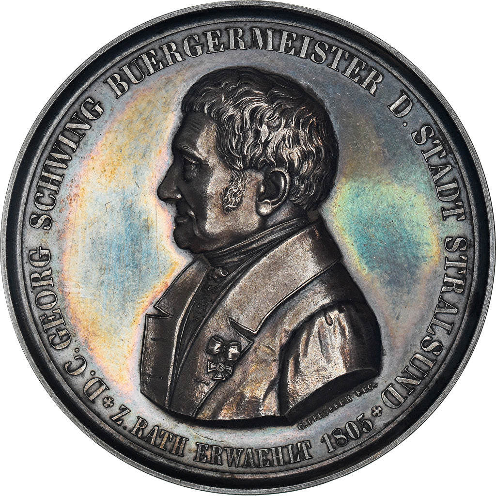Germania, medaglia, Carl Georg Schwing, 50th anniversary Jubilaeum from Maior