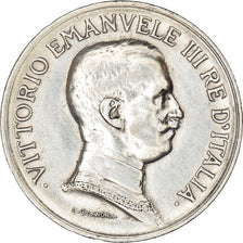Coin, Italy, Vittorio Emanuele III, Lira, 1915, Rome, VF(30-35), Silver, KM:57