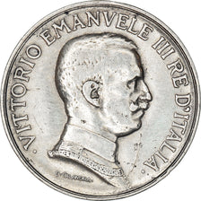 Coin, Italy, Vittorio Emanuele III, Lira, 1917, Rome, VF(30-35), Silver, KM:57