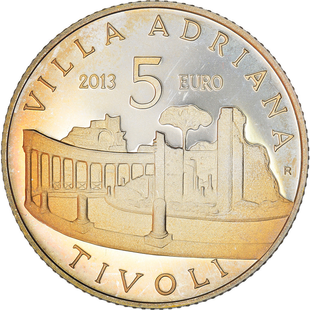Włochy, 5 Euro, 2013, Rome, Proof, MS(65-70), Srebro