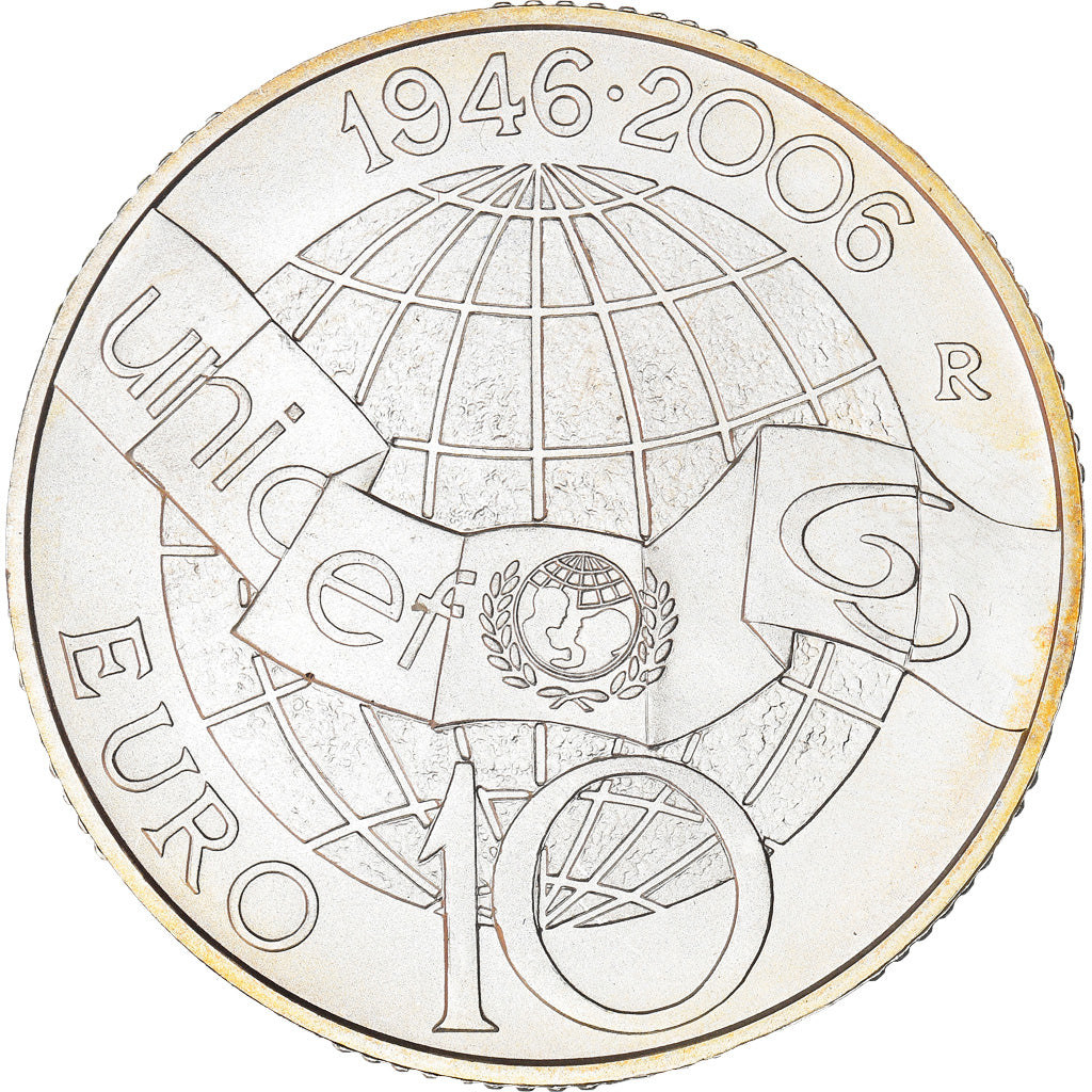 Italia, 10 Euro, Unisef, 2006, Rome, FDC, Argento, KM:286