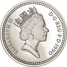Coin, Great Britain, Elizabeth II, Pound, 1990, MS(65-70), Silver, KM:941a