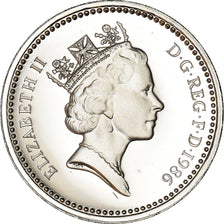 Monnaie, Grande-Bretagne, Elizabeth II, Pound, 1986, FDC, Argent, KM:946a