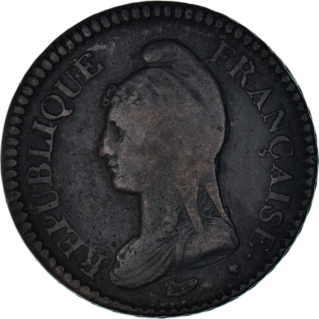 Münze, Frankreich, Dupré, Decime, AN 8, Paris, SGE+, Bronze, KM:644.1