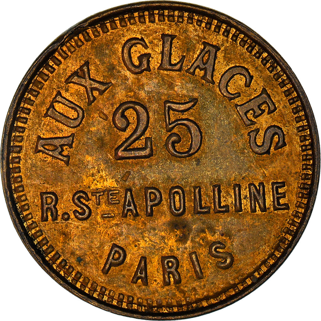 France, Token, Maison Close, Aux Glaces, 25 Rue Sainte Appolline, Paris