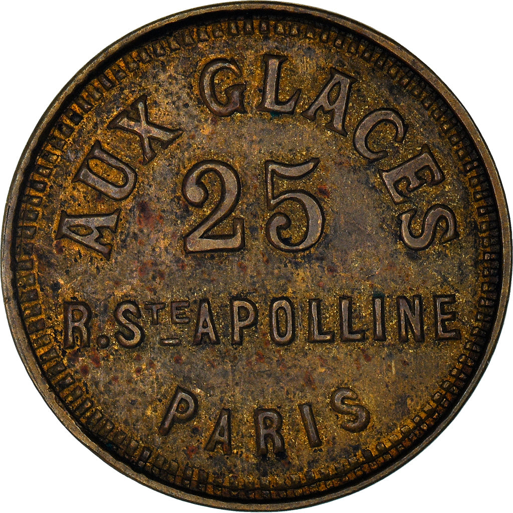France, Token, Maison Close, Aux Glaces, 25 Rue Sainte Appolline, Paris