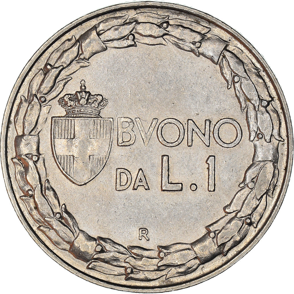 Coin, Italy, Vittorio Emanuele III, Lira, 1928, Rome, AU(55-58), Nickel, KM:62