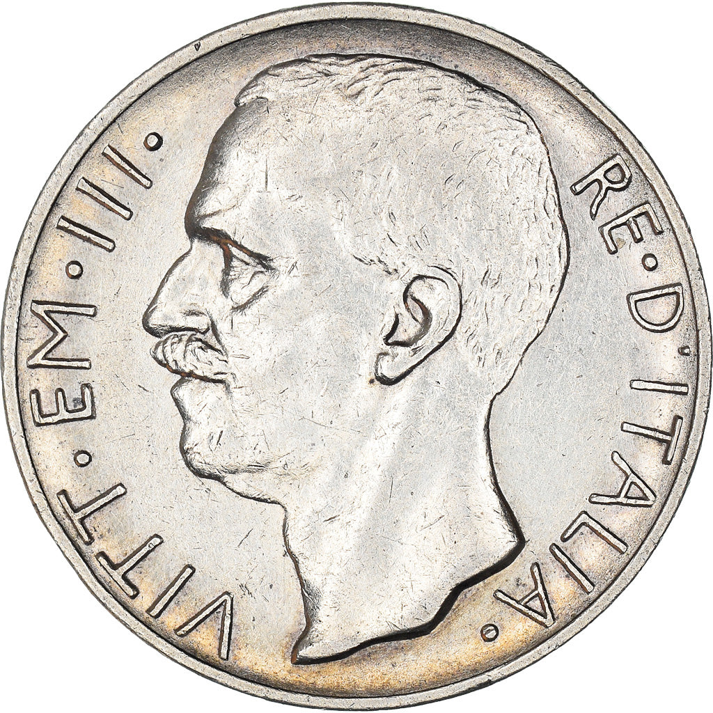 Coin, Italy, Vittorio Emanuele III, 10 Lire, 1927, Rome, AU(50-53), Silver