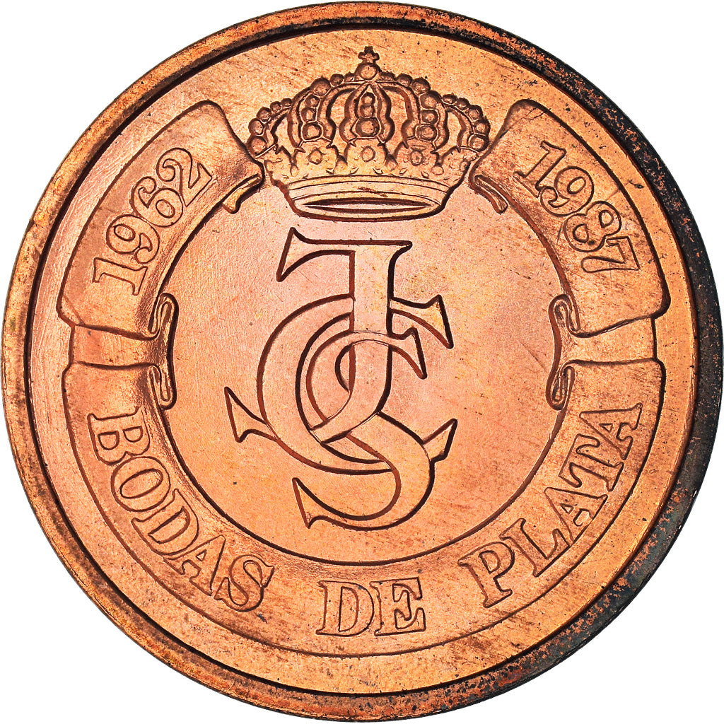 Spain, Medal, Ceca de Madrid, Bodas de Plata, 1987, Proof, MS(63), Copper