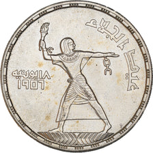 Coin, Egypt, 50 Piastres, 1956/AH1375, AU(55-58), Silver, KM:386
