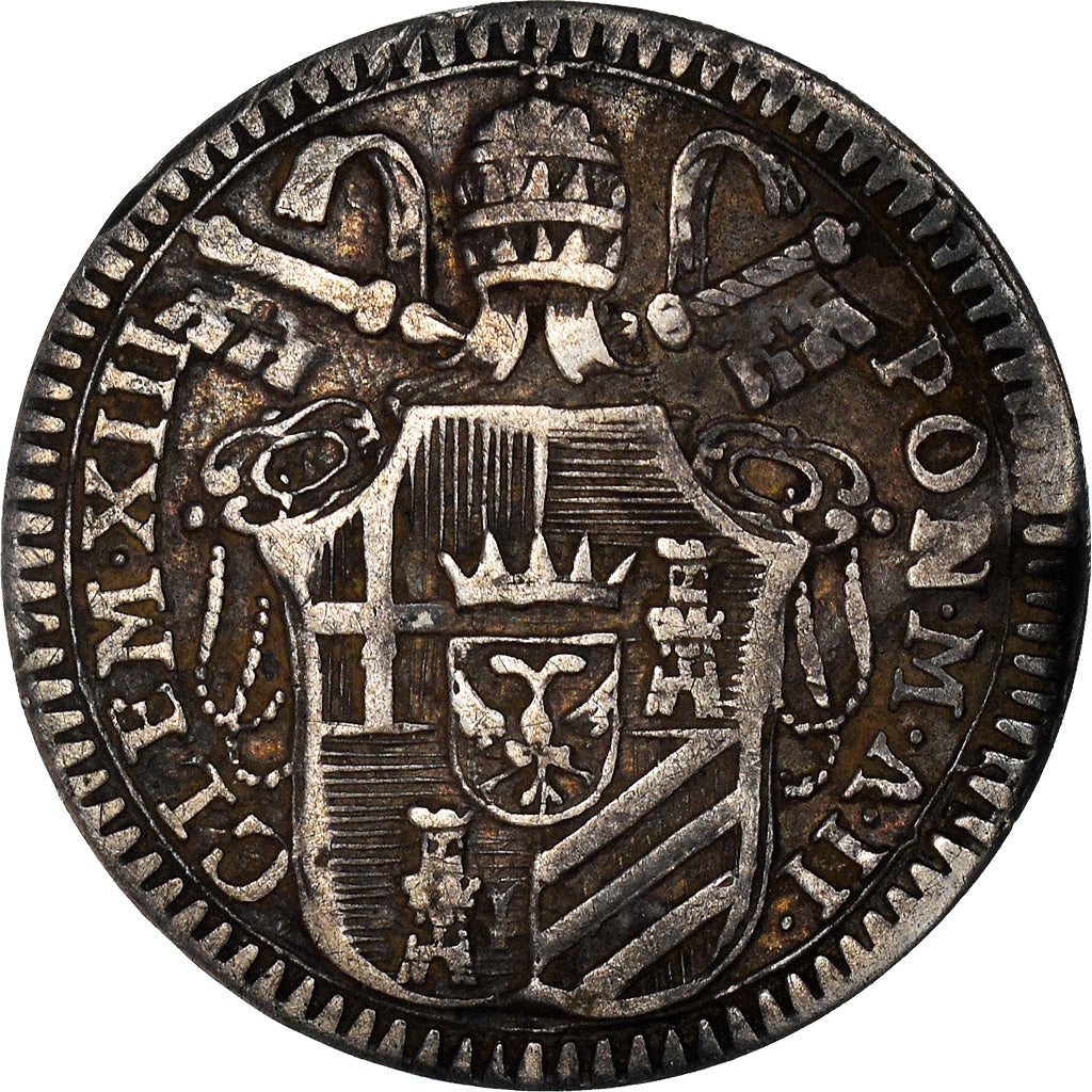 Monnaie, États italiens, PAPAL STATES, Clement XIII, Grosso, 1760, Roma, TTB